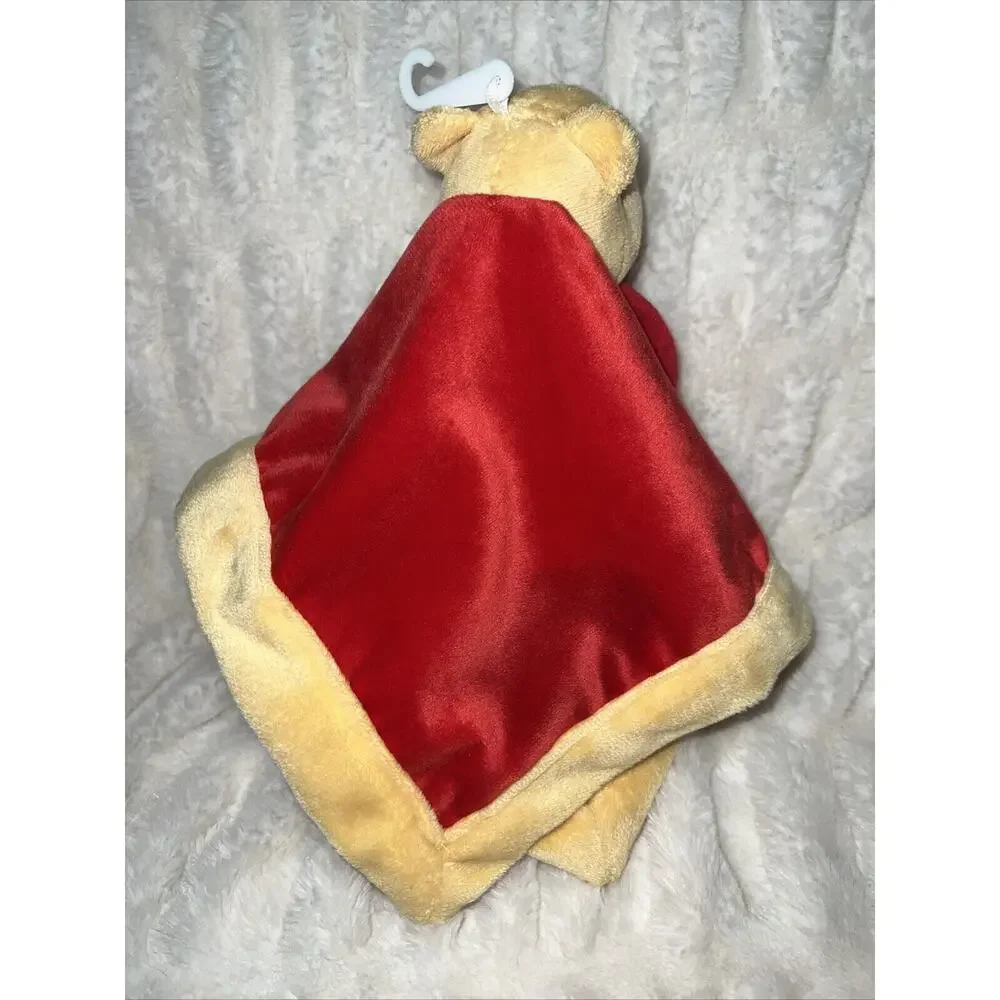 Disney Baby Winnie the‎ Pooh Red Plush w/Rattle Lovey Security Blanket